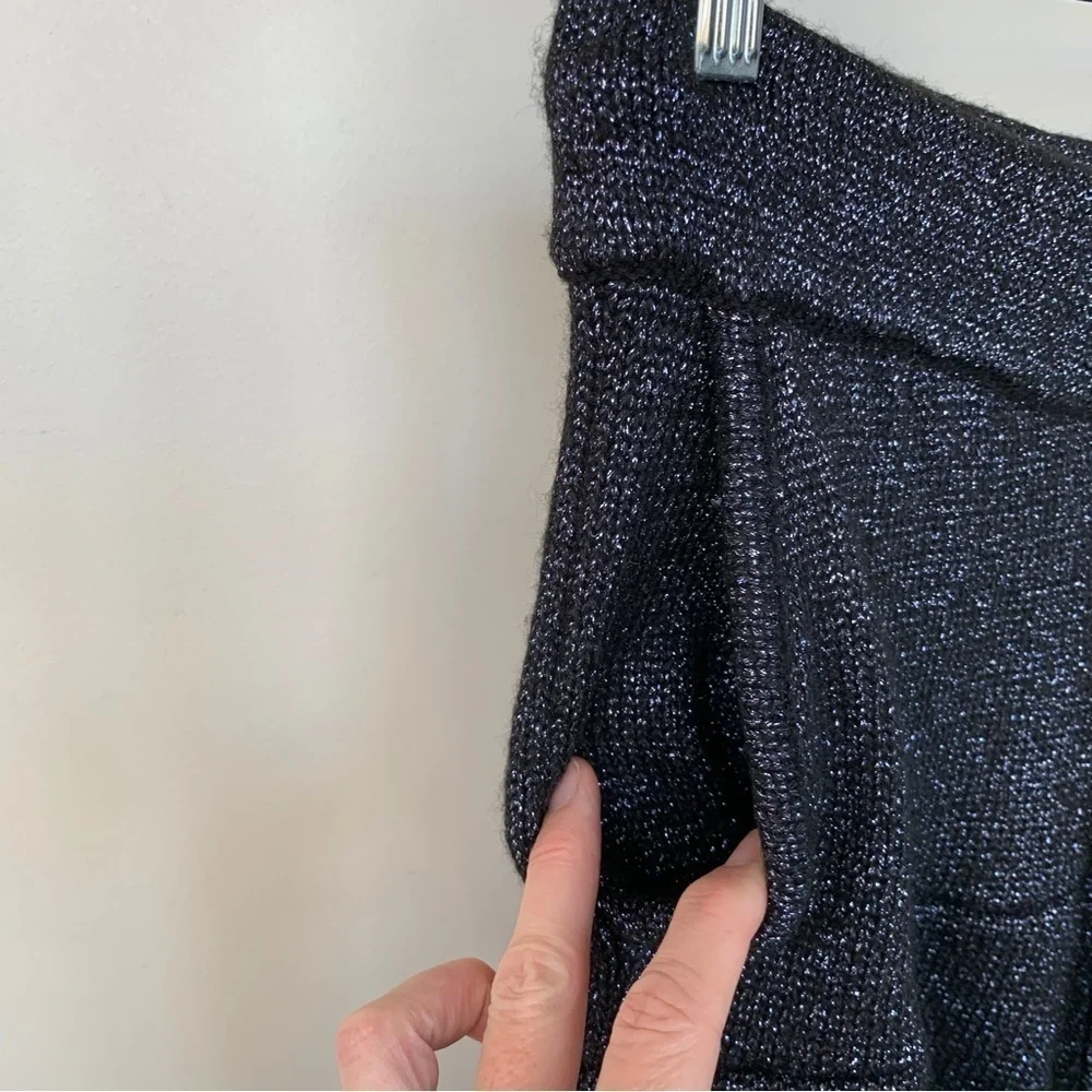 Anthropologie Toulouse Navy Shimmer Knit Pants‎ Size L